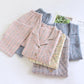 Colorful Stripe Check Cotton Matching Pajamas - image 1