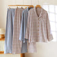 Colorful Stripe Check Cotton Matching Pajamas - image 2