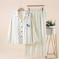 Striped Cotton Matching Couple Pajama Set - image 3