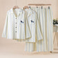Striped Cotton Matching Couple Pajama Set - image 0
