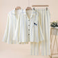 Striped Cotton Matching Couple Pajama Set - image 1