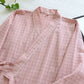 Couple Matching Gird Cotton Kimono Pajamas - image 12