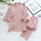 Couple Matching Gird Cotton Kimono Pajamas - Pink - Female - XL - image 11