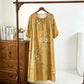 Vintage Floral & Branch Lounge Dress - image 1