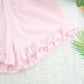 Solid Cotton Ruffle Trim Women's Pajamas - image 7