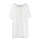 White Cotton Tie Neck Loungewear Dress - image 3