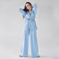 Solid Color Belted Women's Loungewear Set - image 1