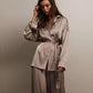 Solid Color Belted Women's Loungewear Set - image 13