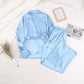 Solid Color Belted Women's Loungewear Set - image 3