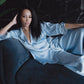 Solid Color Belted Women's Loungewear Set - image 2