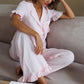 Pink Cotton Ruffle Women's Loungewear Set - image 5