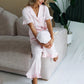 Pink Cotton Ruffle Women's Loungewear Set - image 3