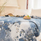 Blue Watercolor Floral Cotton Muslin Quilt - image 6