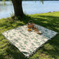 Vintage Forest Print Picnic Blanket with Tassels - image 3