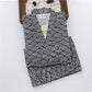 Unisex Seigaiha Cotton Kimono Loungewear Set - Navy - L - image 4