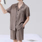 Textured Short Sleeve Pajama Set - image 1