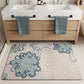Floral Embossed Soft Non-Slip Bathroom Rug - image 1