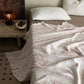 Pink Floral Scrollwork Pattern Cotton Blanket - image 6