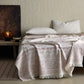 Pink Floral Scrollwork Pattern Cotton Blanket - image 4