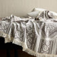 Damask Paisley Pattern Cotton Blanket - image 7