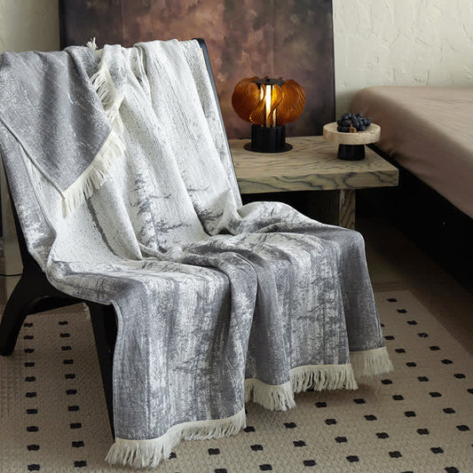 Abstract Ink Style Cotton Gauze Blanket - 59"W x 79"L - image 0