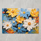 Vibrant Impressionist Floral Bathroom Rug - image 1
