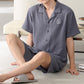 Unisex Cotton Gauze Resort Loungewear Set - Dark Grey - 4XL - image 11