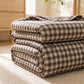 Vintage Checker Heart Cotton Gauze Quilt - image 4