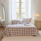 Classic Check Cotton Gauze Quilt - Brown - Queen - image 5