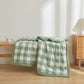 Neutral Gingham Cotton Gauze Quilt - image 3