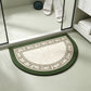Half-Moon Vintage Border Floral Bathroom Rug - image 1