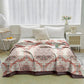 Vintage Ornate Floral Cotton Gauze Quilt - image 1