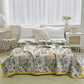 Lilac & Mustard Floral Jacquard Gauze Quilt - image 1