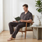 100% Cotton Dark Bamboo Button Loungewear Set - image 2