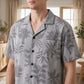 Cotton Tropical Palm Button Loungewear Set - image 3