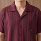 Cotton Burgundy Vertical Stripe Loungewear Set - image 4