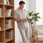 Cotton Heathered Marled Button Loungewear Set - image 2