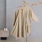 Soft Yellow Grey Cotton Plaid Kimono Robe - image 2