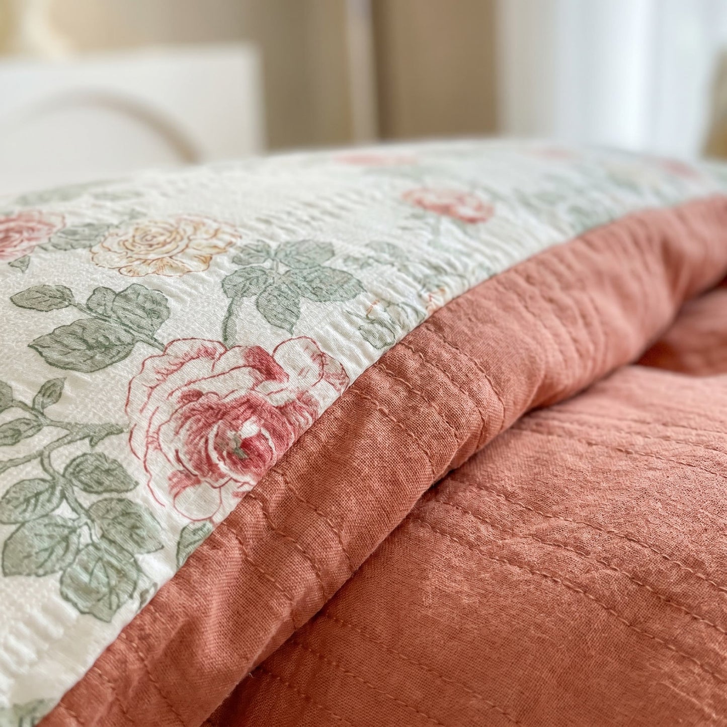 Ownkoti Vintage Rose Floral Cottagecore Cotton Bedding Set - image 5