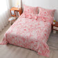 Multicolor Floral Vine Cotton Gauze Quilt - Queen - Red - image 7