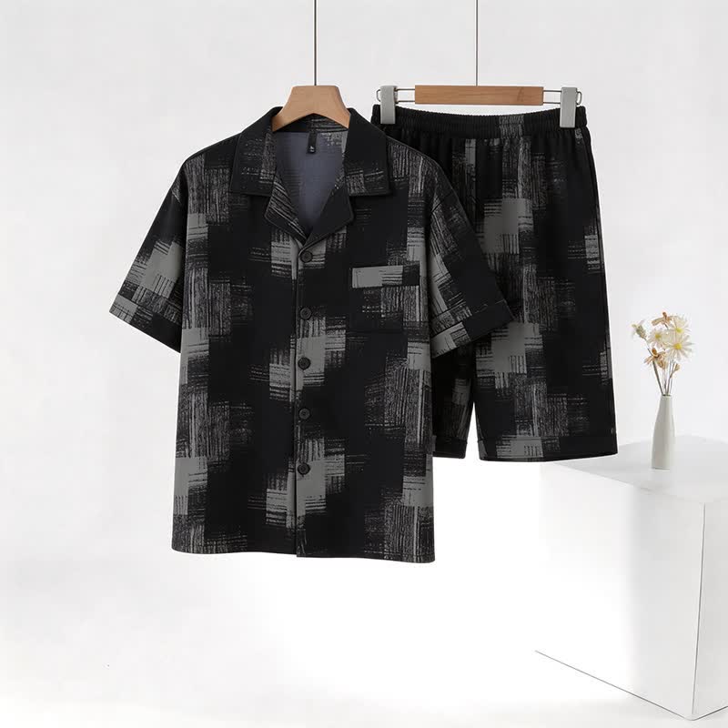 Plus Size Dark Abstract Loungewear Set - image 1