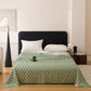 Ownkoti Multicolor Rhombus Pattern Bamboo Fiber Quilt - Green - Queen - image 7