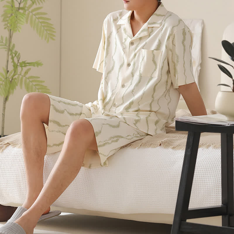 Unisex Wavy Stripe Modal Pajama Set - image 3