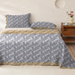 Ownkoti Elegant Floral Cotton Double Gauze Bedspread - Bedspread with 2PCS Pillowcases - King - Grey&Yellow - image 3