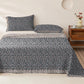 Ownkoti Leopard Print Cotton Double Gauze Bedspread - Bedspread with 2PCS Pillowcases - King - Blue - image 4