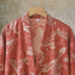 Coral Leaf Cotton Gauze Kimono Bathrobe - image 4