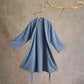 Cotton Waffle Weave Kimono Bathrobe - Blue - XL - image 9