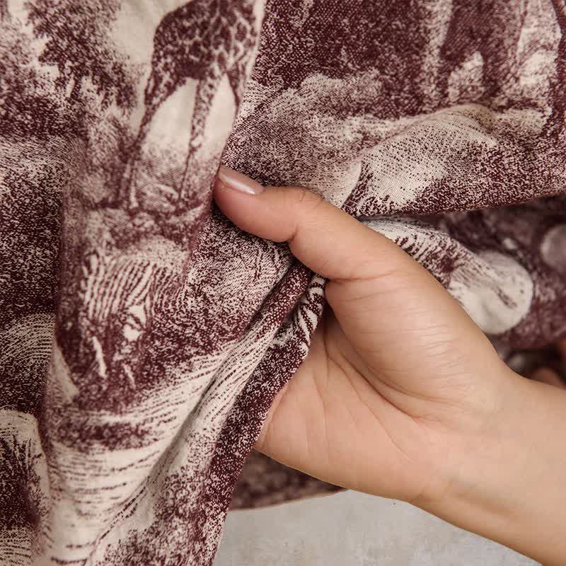 Toile Print Cotton Kimono Robe - image 18