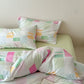 Multicolor Pastel Patchwork Cotton Bedding Set (4PCS) - Green - Fitted sheet - King - image 8