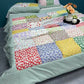 Colorful Patchwork Cotton Floral Bedding Set - Bean Green - 4pcs Bedding Set - Queen - image 8